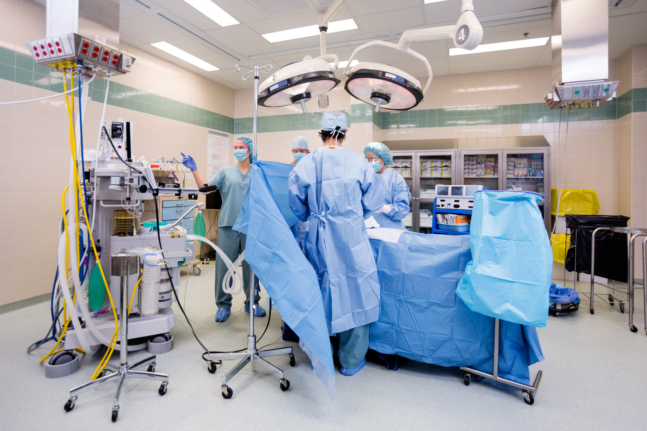 Operating Room with Surgical Team